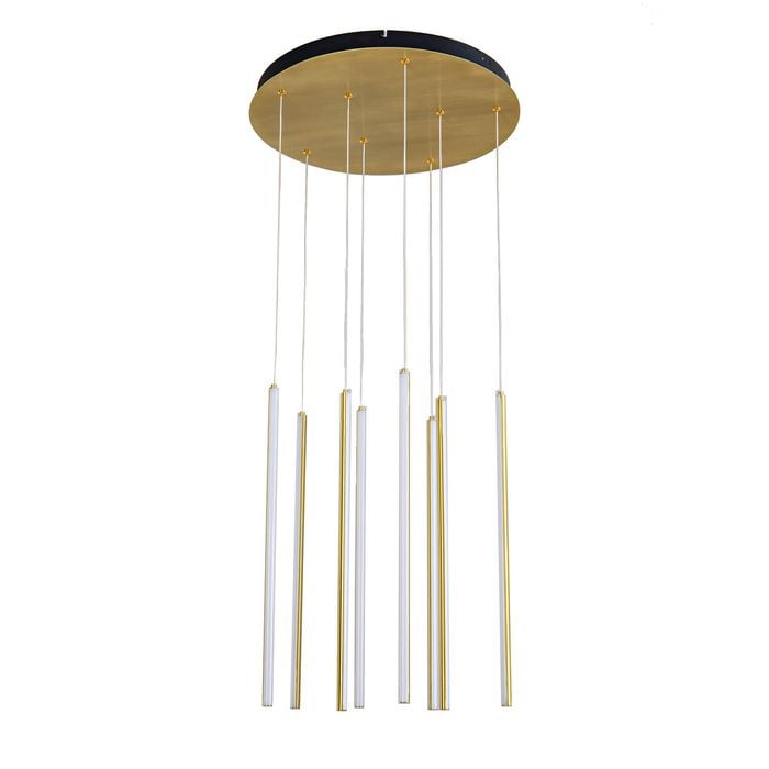 Centric - 8 Light Drop LED Pendant - Gold (Tri-Colour)