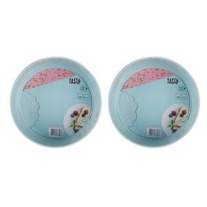 Tasty Springform Non-Stick Cake Pan Round 1.7L/20cm Light Blue 2 Pack