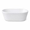 Amelie Deauville 1500mm Gloss White Fluted Freestanding Bath