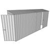 Build-a-Shed 0.8 x 4.5 x 2m Skillion Single Hinged Door Shed with Single Sliding Side Door - Zinc