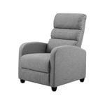 Artiss Recliner Chair Lounge Fabric Sofa Grey