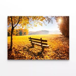 Autumn Landscape with Sunshine  Print 100% Australian Made 90 x 60cm  (Stretched)