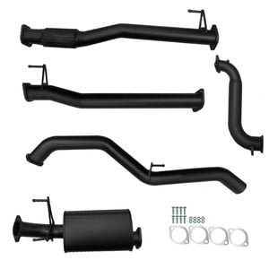 Ignite Exhausts Turbo Back For Isuzu D-max 3l 3" No Cat With Muffler Black Aluminised Steel