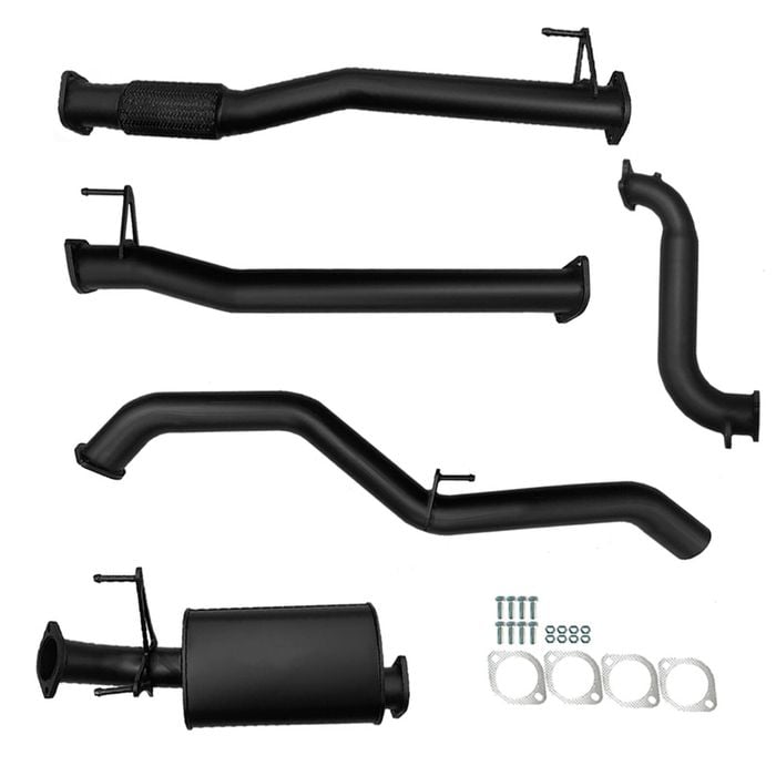 Ignite Exhausts Turbo Back For Isuzu D-max 3l 3" No Cat With Muffler Black Aluminised Steel