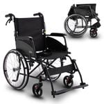 Altus 20 Inch Self-Propelled Folding Wheelchair – Black - Black | Wheelchair