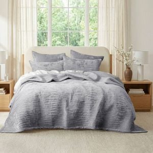 Renee Taylor Blake Velvet European Pillowcase Ultra-Soft Cotton Silver Line