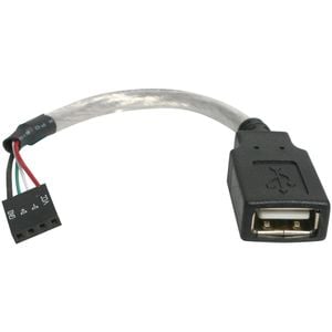 Startech.com 6in Usb 2.0 Cable - Usb A To Usb 4 Pin Header F/f Usb A Female To Motherboard Header Adapter