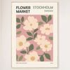Galrie Stunning Flower Market Art Print from Stockholm, Wood Frame, 50 x 70cm (20 x 28inch)