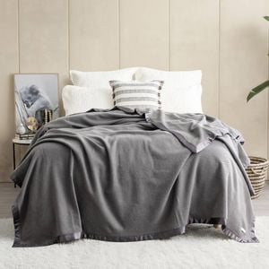 Renee Taylor Soft Australian Merino Wool Blanket 400gsm Magnet Super King