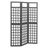 vidaXL Solid Fir Wood 3-Panel Room Divider/Trellis Black 121 cm Privacy Screen
