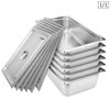 SOGA 6 Pack Stainless Steel Gastronorm Pans 1/1 150mm Deep with Lids