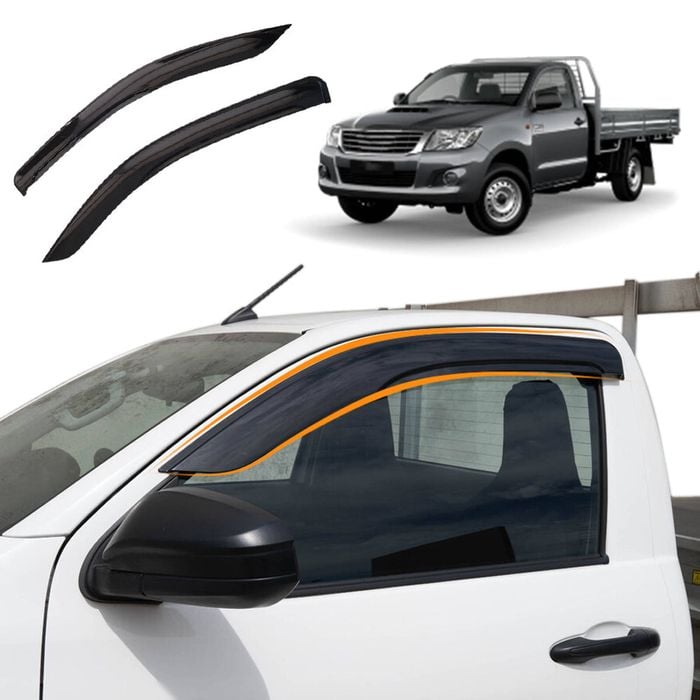 Weathershields for Toyota Hilux Single Cab 2005-2015 Weather Shields Wind Deflectors Window Visor