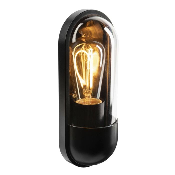 Brilliant Black Cocoon Contemporary Wall Light
