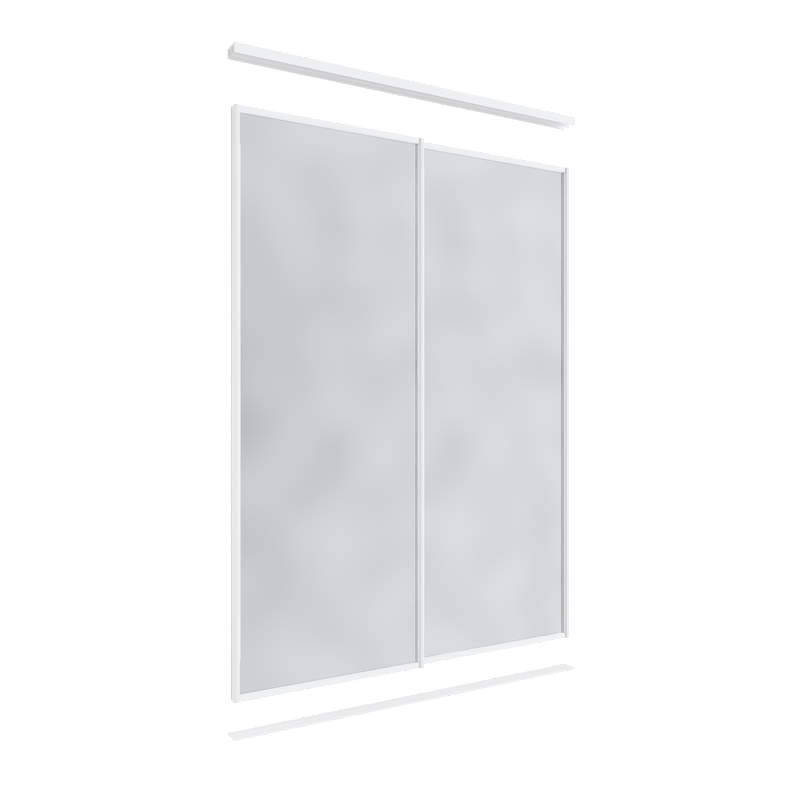 2400 x 1201-1800mm 2 Mirror Wardrobe Door Package