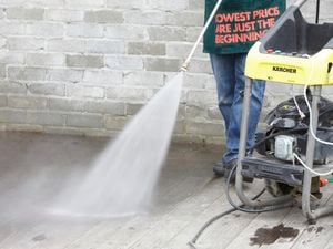 Using Karcher pressure cleaner