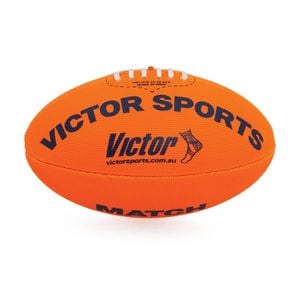 Victor Sports Synthetic Football Durable AFL Ball Orange Size 1