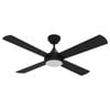 Arlec 130cm Black 4 Blade Boston II DC Ceiling Fan with CCT Light and Remote