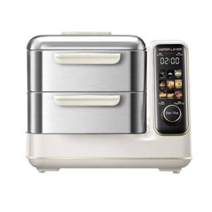 Hoper Layer Electric Food Steamer 16L Large Capacity 10 Second Start 24H Timer Independent Water Tank