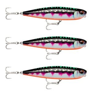 3x Rapala 13cm Precision Xtreme Pencil EXO Topwater Fishing Lures - Toman
