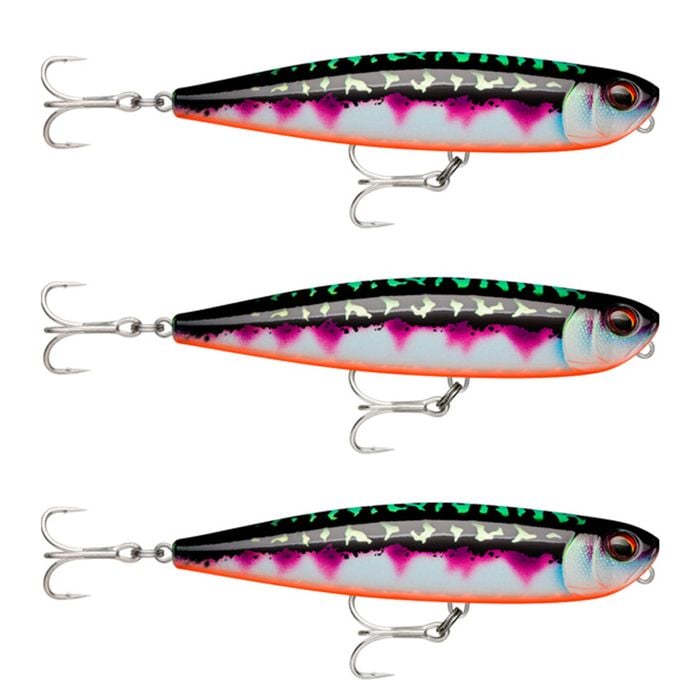3x Rapala 13cm Precision Xtreme Pencil EXO Topwater Fishing Lures - Toman
