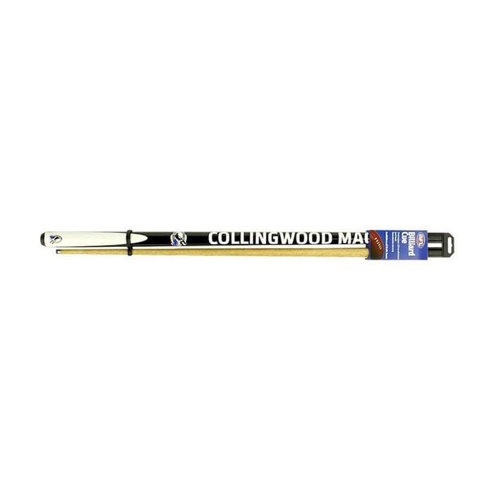 AFL 2-Piece Cue Collingwood Ash Shaft 10mm Elkmaster Tip Billiards/Pool