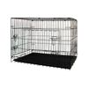 Royale 36 Inch Medium Foldable Wire Dog Crate Double Door Pet Kennel Cage with Removable Tray