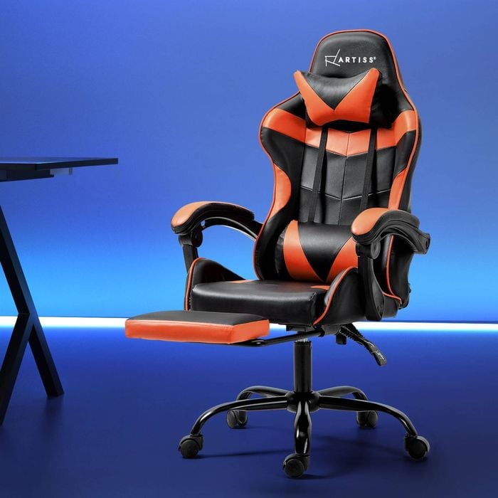 Artiss Office Chair Gaming Orange Black Bunnings Australia