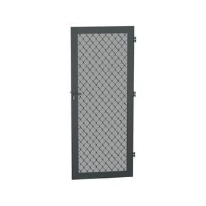ProtectorAl 806 x 2024 x 19mm Black Diamond Grille Imperial Hinged Aluminium Screen Door