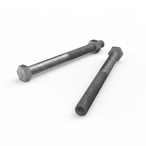 ZENITH M12 x 150mm Hot Dip Galvanised Hex Head Bolts and Nuts - Each