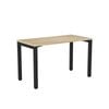 Olg Axis Single Black Frame New Oak Ravine Top Office Desk L1200mm X W600mm