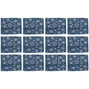 12PK LVD Placemat Navy Snowflake Decorative Tableware/Serveware