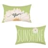 Catzon 2 Pcs Summer Lumbar Pillow Covers Linen Pillowcase for Home Decor-Set 1