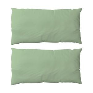 2PK The Lighthouse Washed Cotton King Pillowcase With Double Stitch Sage Green
