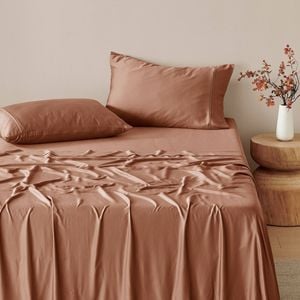 Natural Home Bamboo Sheet Set Earth Super King Bed