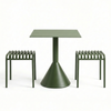Nordhavn Replica 1× Hay Palissade Cone Table & 2× Low Stool Set, Olive Green