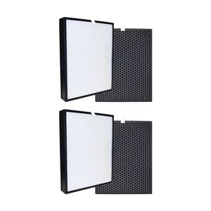 2pcs iDeer Life FY3432/10 Active Carbon & 2pcs HEPA Filter, Compatible with Philips NanoProtect 3000 and 3000i Air Purifiers