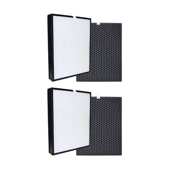 2pcs iDeer Life FY3432/10 Active Carbon & 2pcs HEPA Filter, Compatible with Philips NanoProtect 3000 and 3000i Air Purifiers
