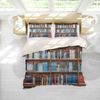 3D Bookshelf Pattern Quilt Cover Set Bedding Set Pillowcases 93