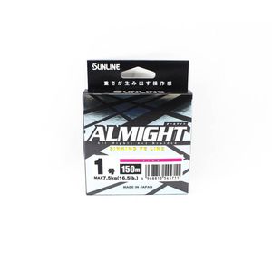 Sunline Almight x5 150m Pink Sinking Braid Fishing Line 16.5lb