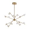 Telbix Captiva Contemporary Pendant Hanging Lamp Light Metal Glass Antique Gold Opal Matt Matte