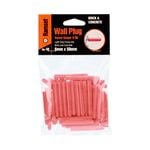 Ramset 6 x 50mm Red Wall Plugs - 50 Bag