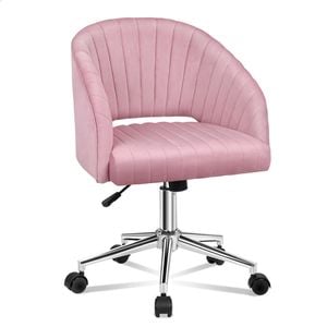 ALFORDSON Velvet Office Chair Pink