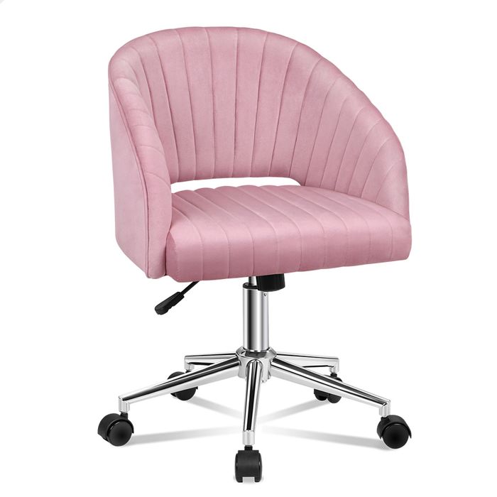 ALFORDSON Velvet Office Chair Pink