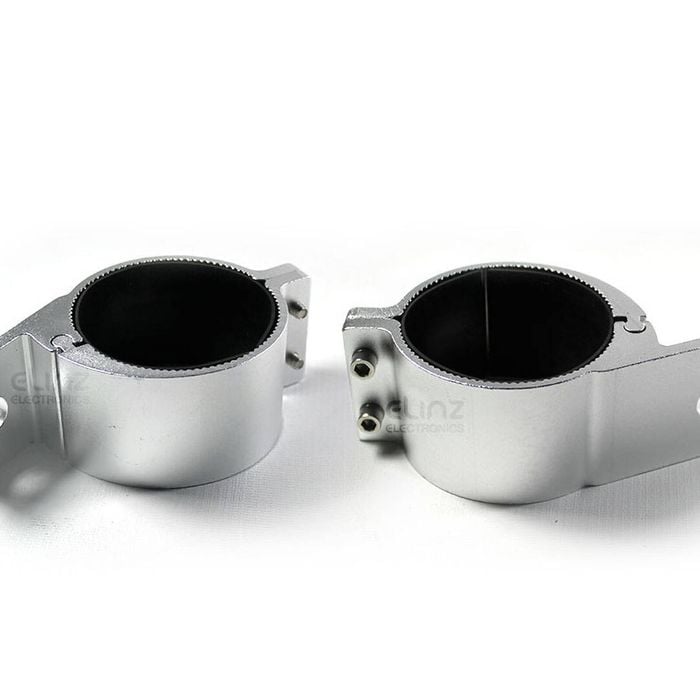 Elinz 2" 49-54mm PAIR Bullbar Mounting Bracket Clamp LED light bar Driving RIGID SILVER