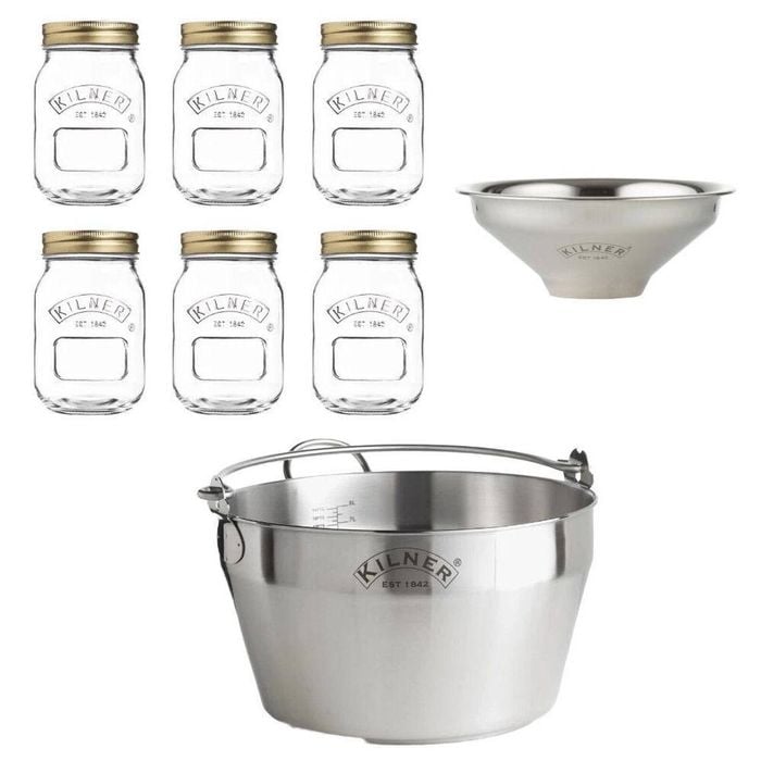 Kilner Preserving Set |  Funnel + Jam Pan + 6 x Preserve Jars 500ml