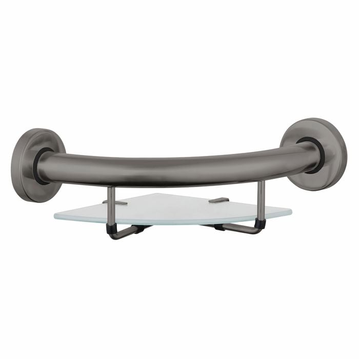 evekare Gunmetal Grab Rail With Corner Shelf