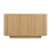 Design Square Mayim Scandinavian Woodgrain Buffet Unit Sideboard Storage Cabinet 3-Doors Oak
