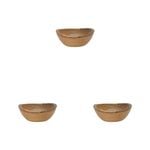 3PK Ecology Mango Wood Kitchenware Drift Chip & Dip Bowl 14cm