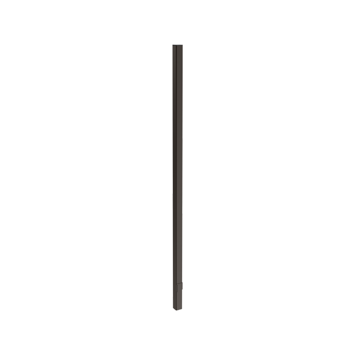 ProtectorAl 50 x 50 x 2400mm Black Aluminium Pool And Garden In-Ground Fence Post with Cap