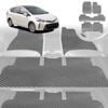 6D Diamond Car Floor Mats for Toyota Prius V 2012-2021-Ultimate Set-Grey-Outback GT